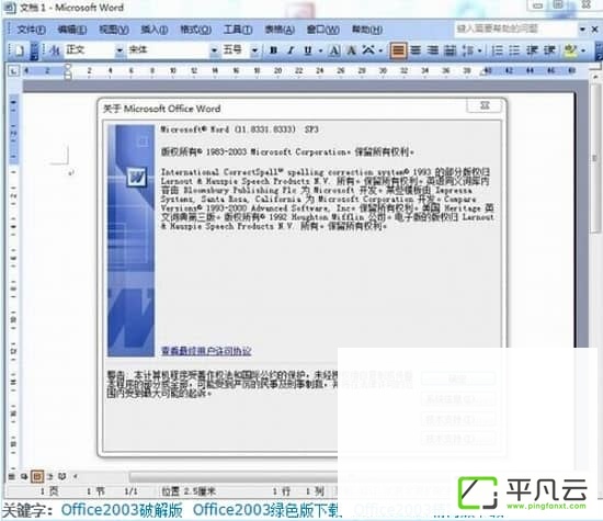 Office2003 3合一精简绿色版