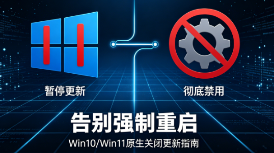 Win10 / Win11 如何暂停或彻底关闭系统自动更新？（原生方法·无需任何工具）